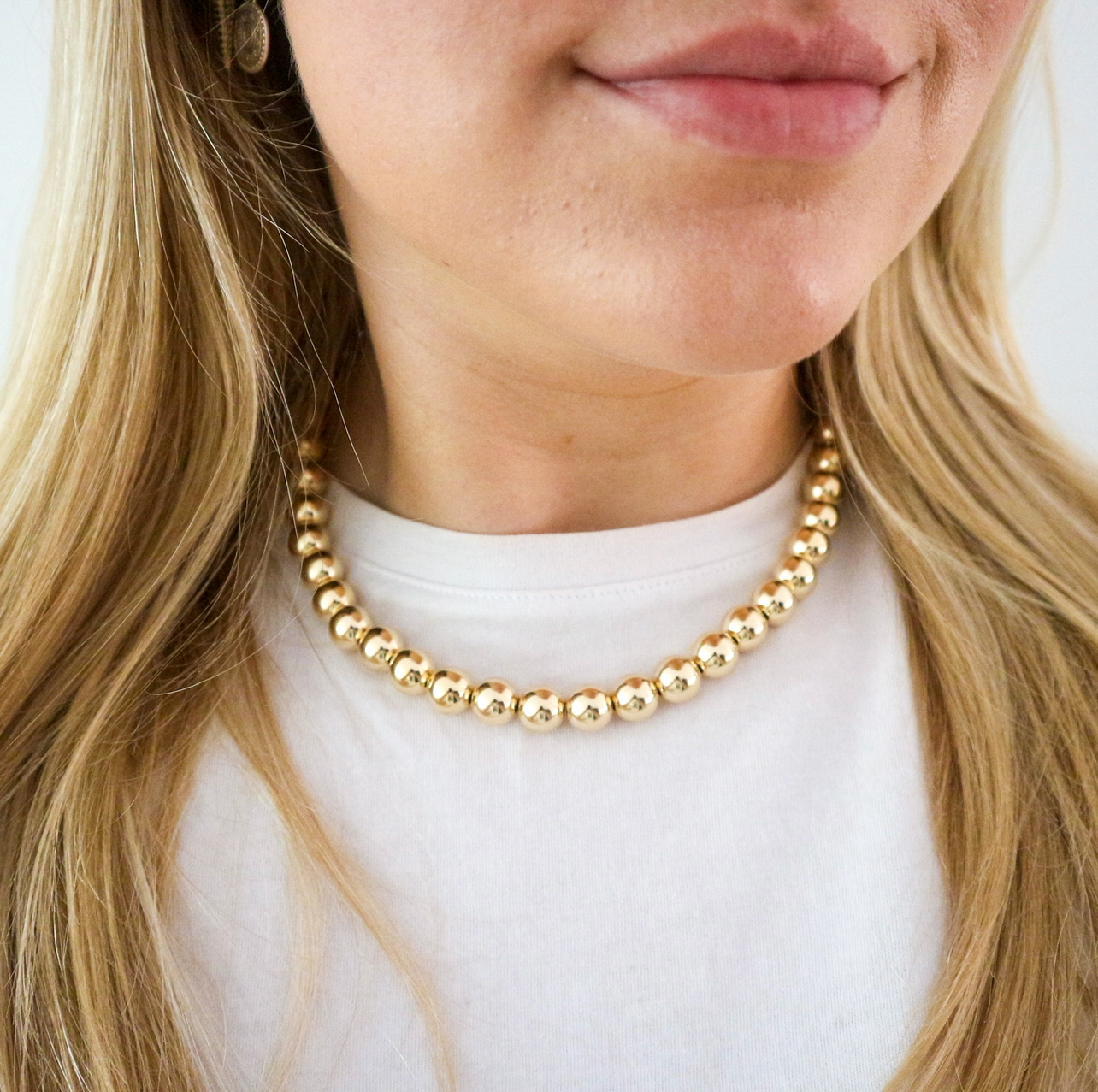 Gold filled kralenketting van Femme V.